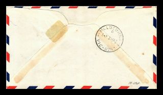 DR JIM STAMPS US FAM 14 LOS ANGELES FIRST FLIGHT AIR MAIL COVER MELBOURNE 2