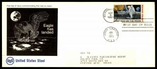 Mayfairstamps Us Fdc 1968 First Man On Moon Eagle Landing Uss First Day Cover Ww