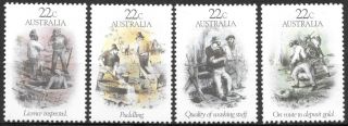 Australia 1981 Gold Rush Era Sketches By S.  T.  Gill Sg774/7 Mnh