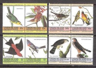 Union Island - St Vincent 1985 Birds Se - Tenant Pairs Mnh (sc 186 - 189)