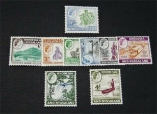 Nystamps British Rhodesia & Nyasaland Stamp 158//166 Og Nh $35