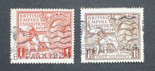Gb Gv 1924 Wembley British Empire Exhibition Complete Set Fine