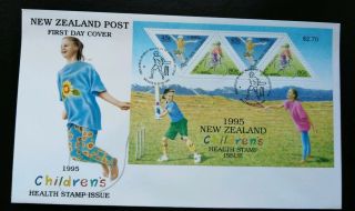 N.  Zealand 1995 Health Stamps M/s First Day Cover