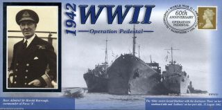 1942 - 2002 Benham Wwii 60th Anniversary Cover - Operation Pedestal