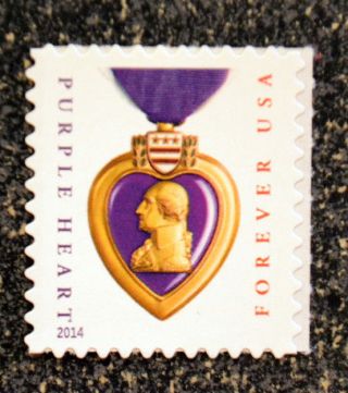 2014usa 4704b Forever Purple Heart (reprint) - Nh Medal For Wounded