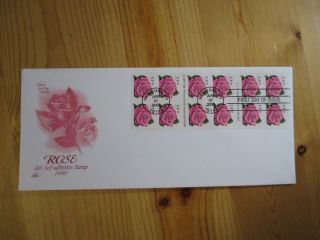 Vegas 2000 Usa First Day Roses - Rare Booklet Pane - Artcraft Cache - Sc 3052