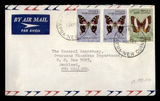 Dr Who 1969 Papua Guinea Kieta Airmail To Zealand Butterfly E42028