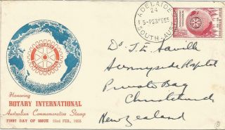 Australia Fdc - 1955 Rotary International