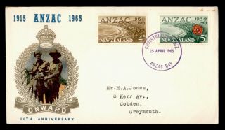 Dr Who 1965 Zealand Anzac 50th Anniversary Fdc C121571