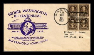 Dr Jim Stamps Us George Washington Bicentennial Event Naval Cover Uss Texas