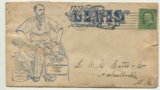 Boston Ma 1901 279 On Ad Cover " J B Lewis " Shoemaker To Halselville Sc