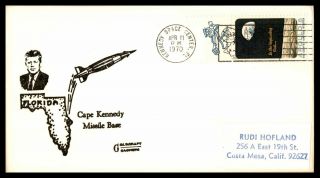 Florida Ksc Cape Kennedy Missile Base Jfk April 11 1970 Goldcraft Cover