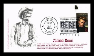 Dr Jim Stamps Us James Dean Hollywood Legend First Day Cover Seattle