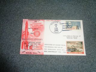 1966 Rocket Mail Cover W/poster Stamp,  N.  Y National Guard