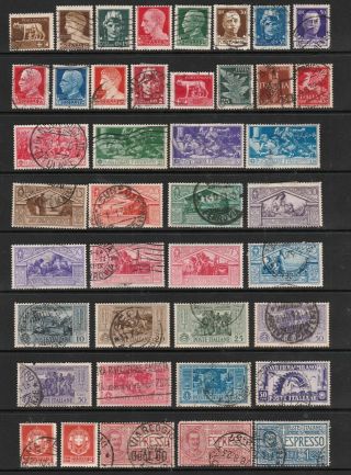 Italy 1929 - 1934 Large Selection Of Stamps,  Commemoratives,  Espresso,  Etc.  (41)