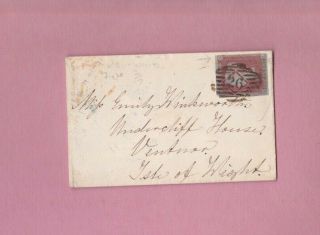 G.  B.  Victoria Penny Red Envelope,  1849,  Numeral No.  26,  Southampton,  Ventnor