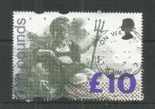 Great Britain 1993 £10 Britannia Stamp Sg,  1658 Fine Lot 2968b