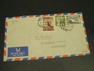 Thailand 1950s Airmail Cover To Switzerland 2877