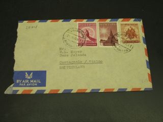 Thailand 1950s Airmail Cover To Switzerland 2874