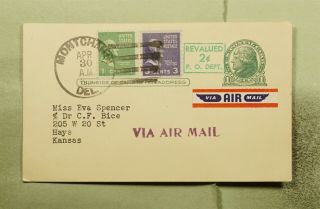 Dr Who Montchanin De Surcharge Prexie Uprated Airmail Postal Card E67389