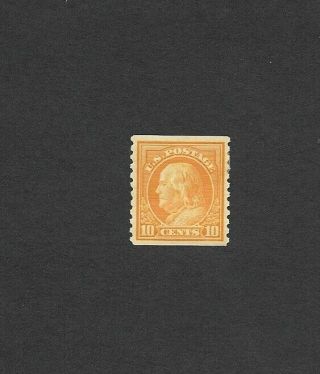 Us Stamps Sc 497 Benjamin Franklin 10c Coil Mlh Perf 10 Vertical1916 - 22