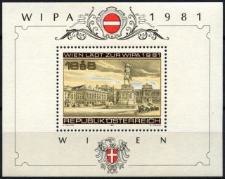 Austria 1981 Sg Ms1893 Wipa Stamp Exhibition Mnh M/s D64330