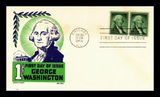 Us Postal Card 1 Cent George Washington President Ken Boll Cachet Craft