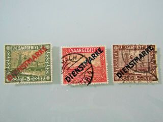 SAAR STAMPS 1922 SAARGEBIET,  DIENSTMARKE 3 cent,  more 3