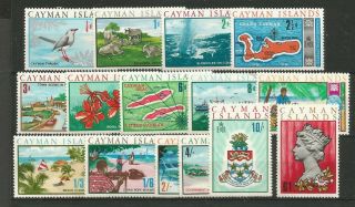 Cayman Islands 1969 Fine Very Lightly Mounted Set Of 16 Values To £1.  00