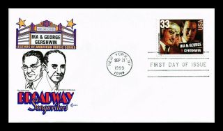 Dr Jim Stamps Us Broadway Songwriters Ira George Gershwin Fdc Cover Craft