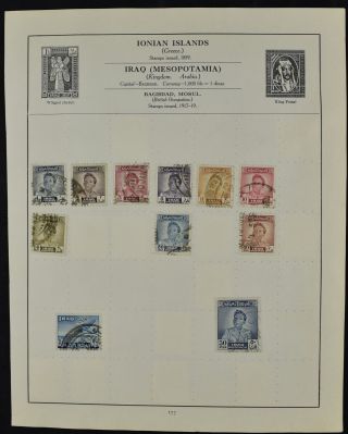 Iraq/ireland Double Sided Album Page Of Stamps V8317