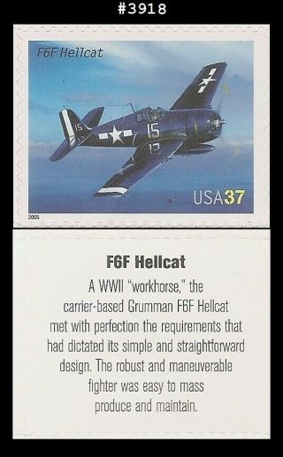 Us 3918 Mnh Grumman F6f Hellcat Aviation