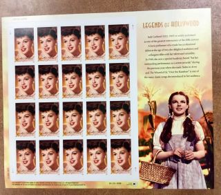 {BJ Stamps} 4077 Judy Garland Hollywood Actress MNH 39¢ sheet of 20 2006 3