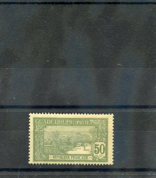 Guadeloupe Sc 74 (yt 67) Vf Nh 1905 50c Oive Grey & Straw $35