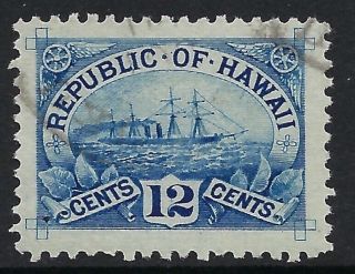 Hawaii 78 Dark Blue On Blue Paper
