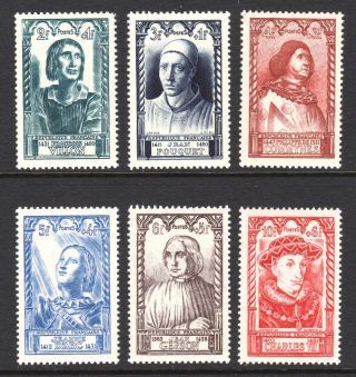 France 1946 National Relief Fund - Mnh Set Of 6 - Cat £19.  25 - (1)