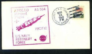 (sp4280) Uss Leonard F.  Mason Dd 852 Apollo 9 Secondary Prs March 14 1969