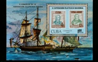 Caribbean Ships,  1s/sh.  1987,  Mnh.  Cu 113a/l