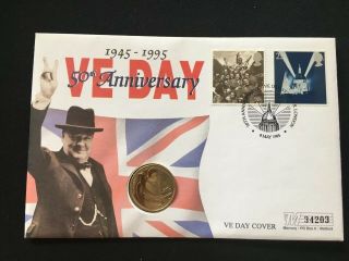 50th Anniversary Ve - Day 1945 - 1995 £2 Pounds Coin Cover