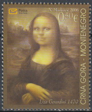 Montenegro Joy Of Europe Mona Lisa 2006 Mnh - 1,  50 Euro