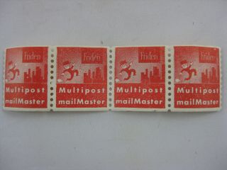 Set Of 4 Stamps Multipost Mailmaster Friden Td93 Xf Test Dummy Stamp