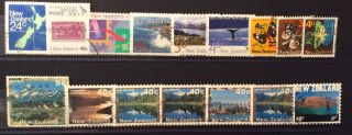 Zealand 16 Stamps Mixture Var Years Stamps (b10 - G)