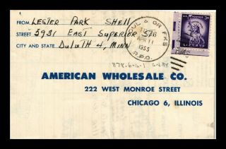 Dr Jim Stamps Us Duluth And Grand Forks Rpo Railroad Post Office Cover