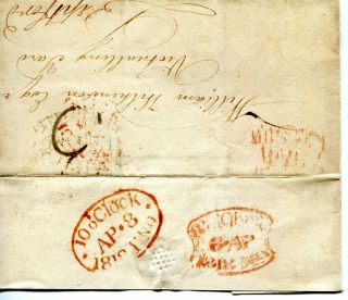 Prestamp Cover With Various London Marks And H/s 3 1818