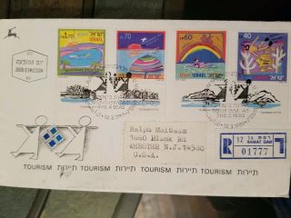 Israel Stamps 1989 Registered First Day Of Issue Air Mail Cover Postal History