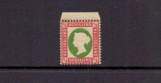 Heligoland 1869 ¼sch Rose & Green Sg5 Marginal Mnh Cat £35