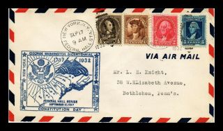 Us Covers George Washington Bicentennial Constitution Day 1932 Air Mail