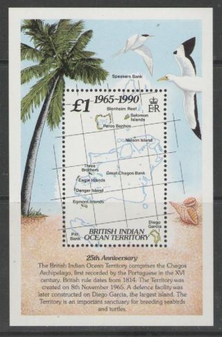 British Indian Ocean Terr Sgms110 1990 25th Anniversary Mnh