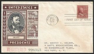 Usa 1938 Ulysses S.  Grant 18th President Of Usa Fdc