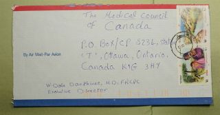Dr Who 1998 Oman To Canada Air Mail C121242
